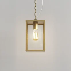 Homefield 240 taklampa IP44 solid mässing