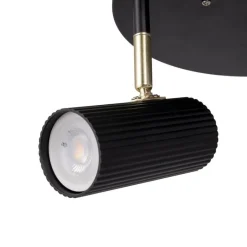 Hubble 3 plafond svart/borstad mässing