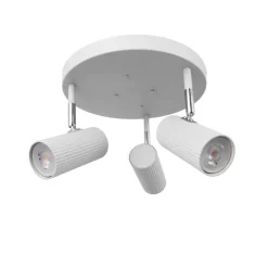Hubble 3 plafond vit/krom