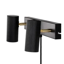 Hubble 2 vägglampa svart/borstad mässing