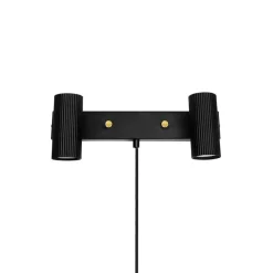 Hubble 2 vägglampa svart/borstad mässing