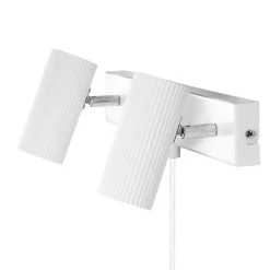 Hubble 2 vägglampa vit/krom