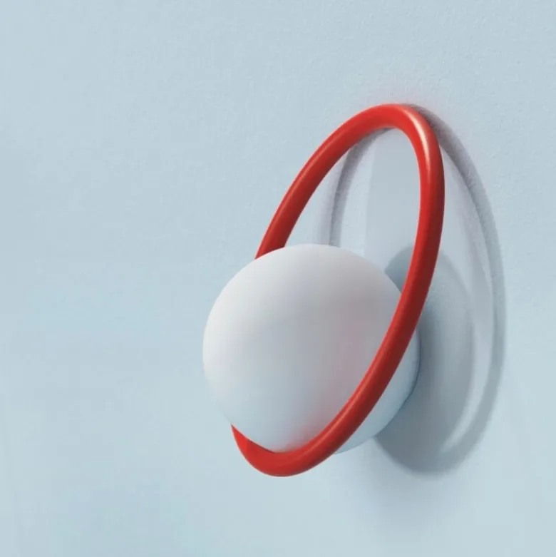 Hula Hoop vägglampa med sladd Strawberry Red