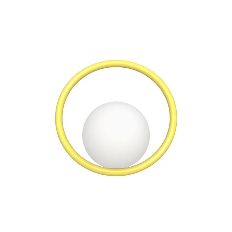Hula Hoop vägglampa med sladd Sunshine Yellow
