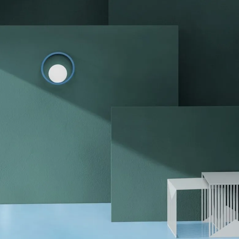 Hula Hoop vägglampa Scandi Blue