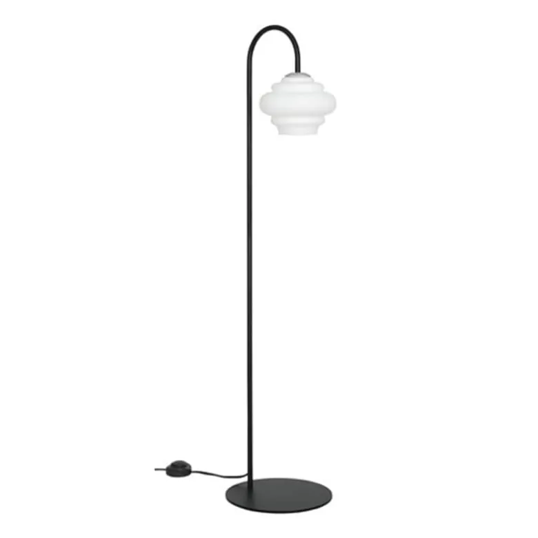 Ice golvlampa svart/aluminium