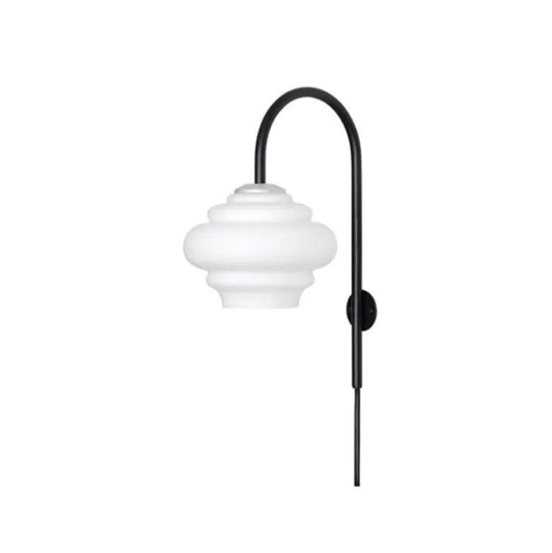 Ice vägglampa Vit/svart/aluminium