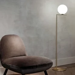 IC Lights F1 golvlampa borstad mässing