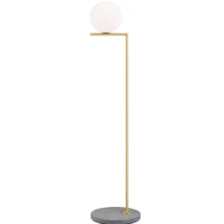 IC Lights F1 outdoor golvlampa borstad mässing/grå lava marmor