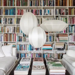 Indochina Oval L lampskärm offwhite whit offwhite ribbon