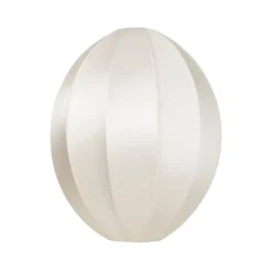 Indochina Oval L lampskärm offwhite whit offwhite ribbon