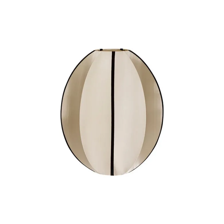 Indochina Oval S lampskärm kit whit black ribbon