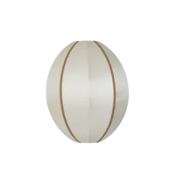 Indochina Oval S lampskärm offwhite whit amber ribbon