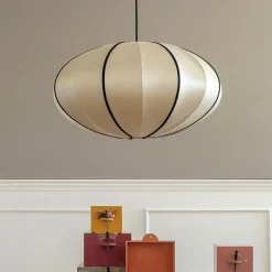 Indochina Pumpkin lampskärm kit whit black ribbon