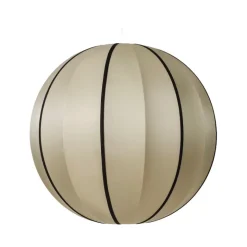 Indochina Round lampskärm kit whit black ribbon