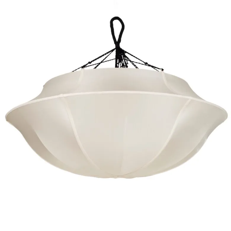 Indochina Umbrella taklampa offwhite whit offwhite ribbon