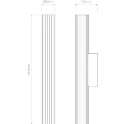 Io 665 vägglampa IP44 polerad krom