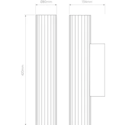 Io 420 vägglampa IP44 polerad krom