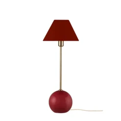 Iris 20 bordslampa burgundy/borstad mässing