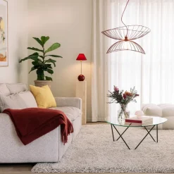 Iris 20 bordslampa burgundy/borstad mässing