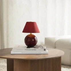 Iris 16 portabel bordslampa burgundy