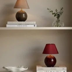 Iris 16 portabel bordslampa burgundy