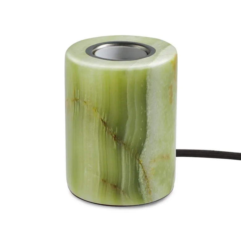 Jade bordslampa grön silk