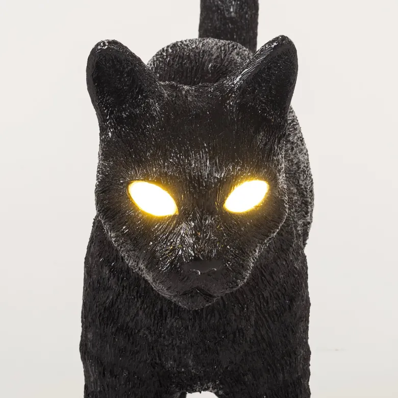Jobby The Cat bordslampa svart