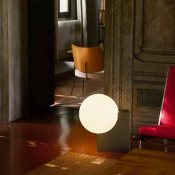 Journey SHY4 Golvlampa Brushed Steel Opal Glass