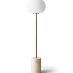 JWDA golvlampa travertine/borstad mässing