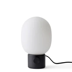 JWDA liten bordslampa metallic svart stål