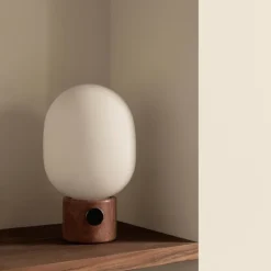JWDA stor bordslampa red travertine