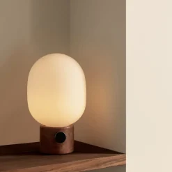 JWDA stor bordslampa red travertine