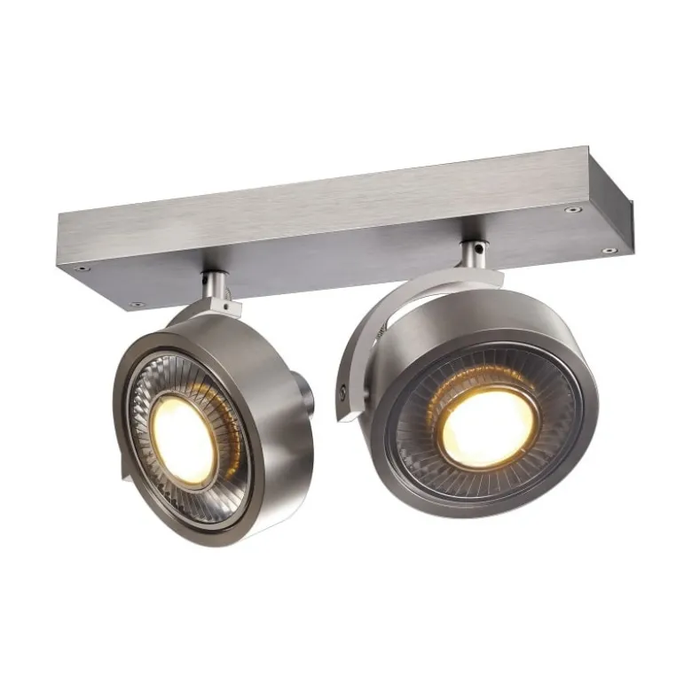 Kalu 2:a QPAR111 LED vägg/taklampa borstad aluminium