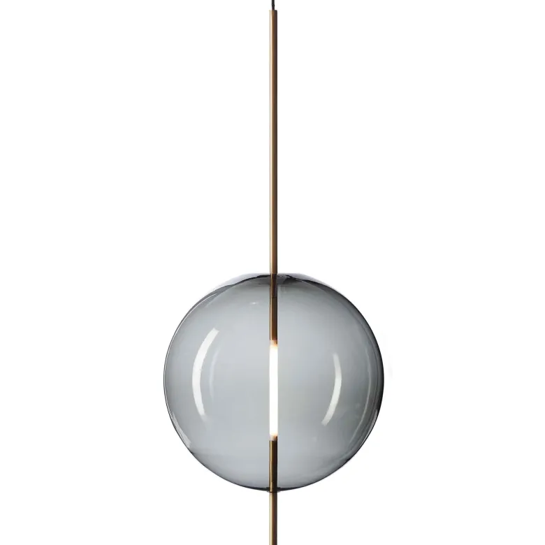 Kandinsky 45 Pendant lamp Smoked grey, brass