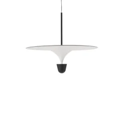 Kantarell Ø60 taklampa svart/vit