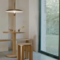 Kantarell Ø55 taklampa svart/vit