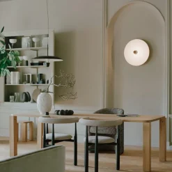 Kantarell vägglampa/plafond Ø55 nickel
