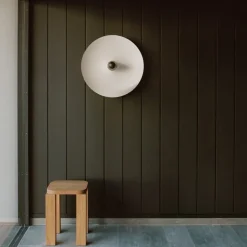 Kantarell vägglampa/plafond Ø55 nickel
