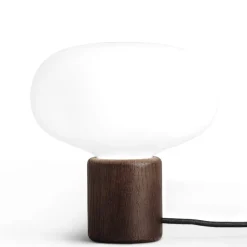 Karl-Johan Bordslampa rökt ek, opalglas
