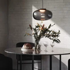 Karl-Johan Ø400 taklampa rökfärgat glas