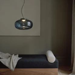 Karl-Johan Ø230 taklampa rökfärgat glas