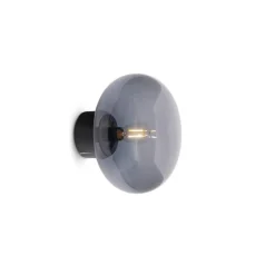 Karl-Johan Vägglampa Svart marmor/rökfärgat glas, IP44