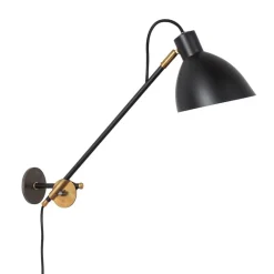 KH#1 vägglampa lång arm svart