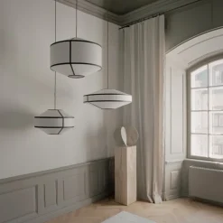 Kite Ø75 taklampa vit/svart