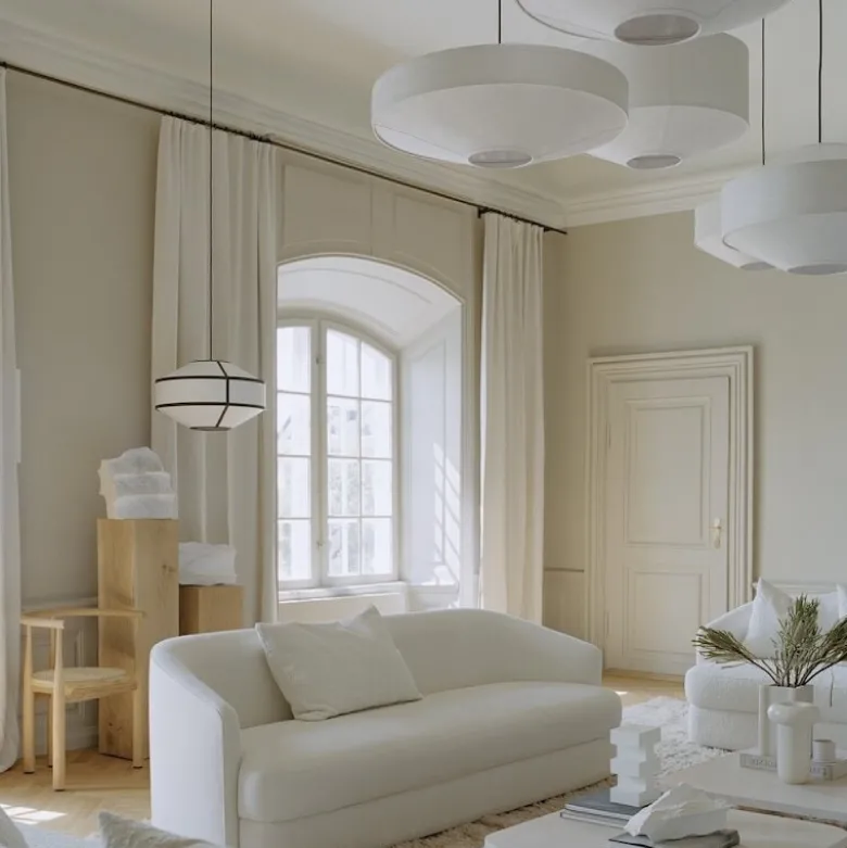 Kite Ø55 taklampa vit/svart