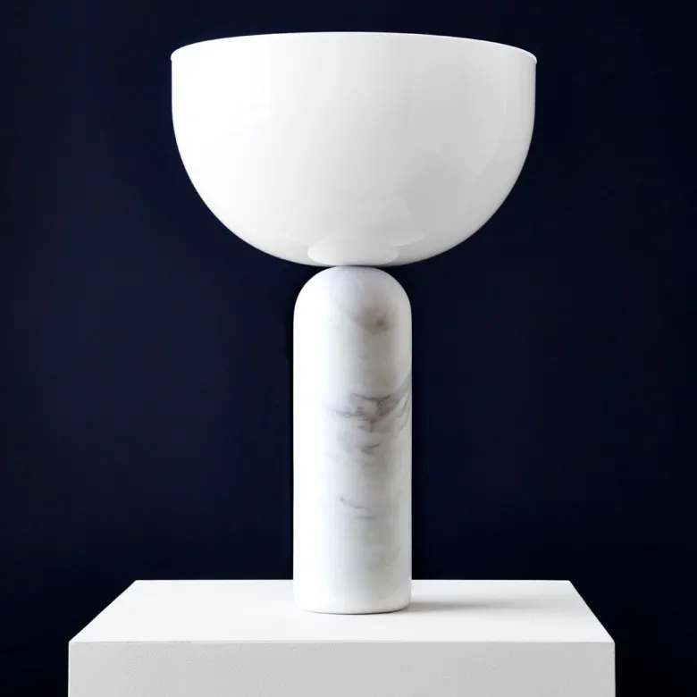 Kizu large bordslampa vit marmor