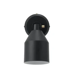 Klip vägglampa svart