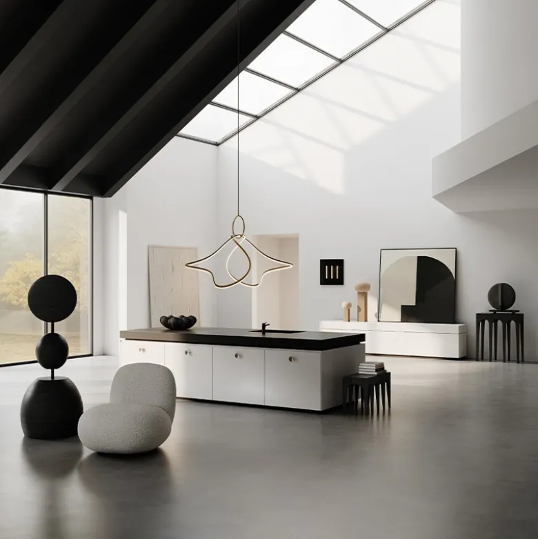 Kumo chandelier taklampa Big brass