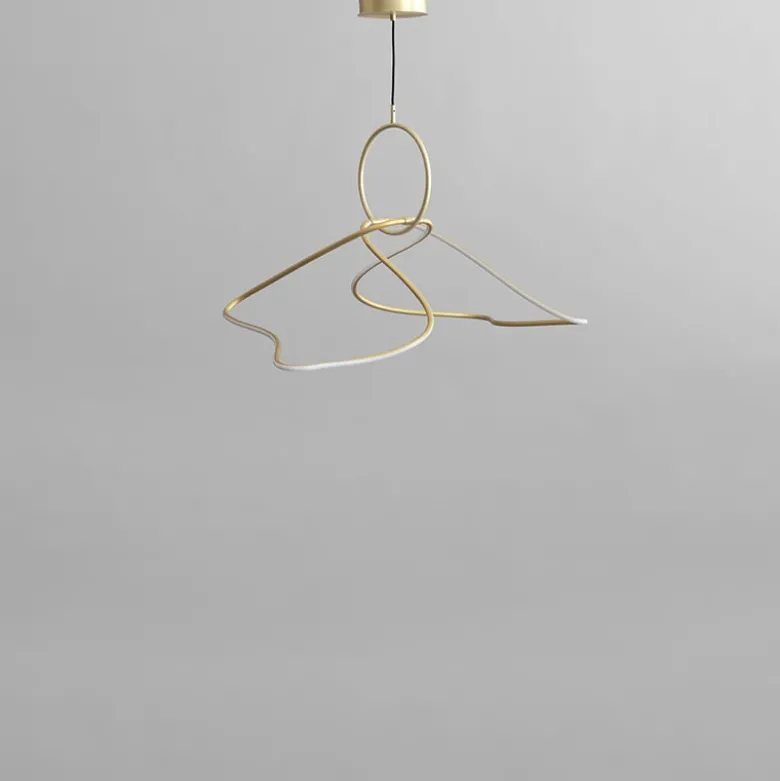Kumo chandelier taklampa Mini brass